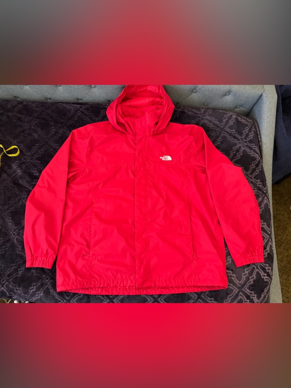 The North Face Resolve Rain Waterproof Red Jacket DryVent Hooded Men’s Size XXL.